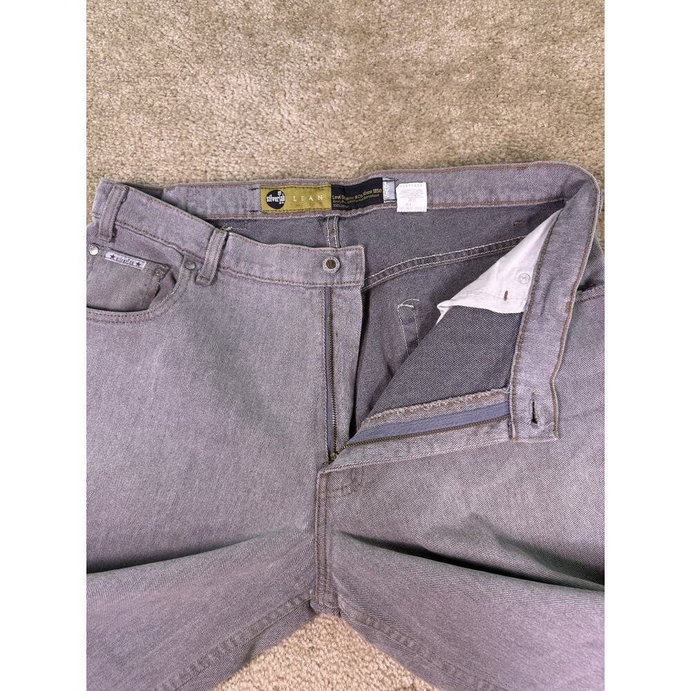 VTG 90s Levi’s SilverTab Baggy Fit Jeans Men’s 38x30 Gray USA Made 1994 E347 - Picture 3 of 14